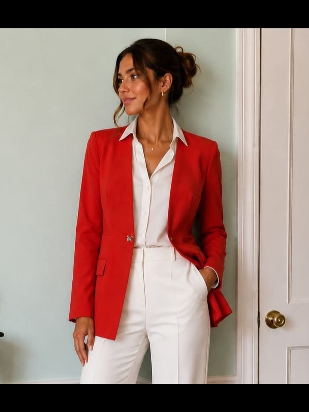 New bebe Red Tailored Blazer Jacket size 4